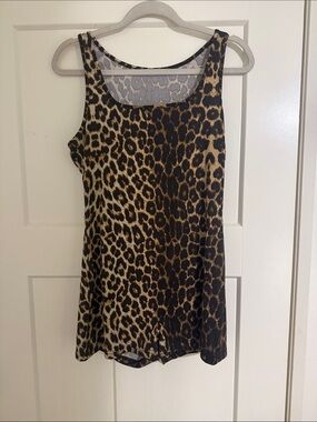 Leopard Print Sleeveless Romper
